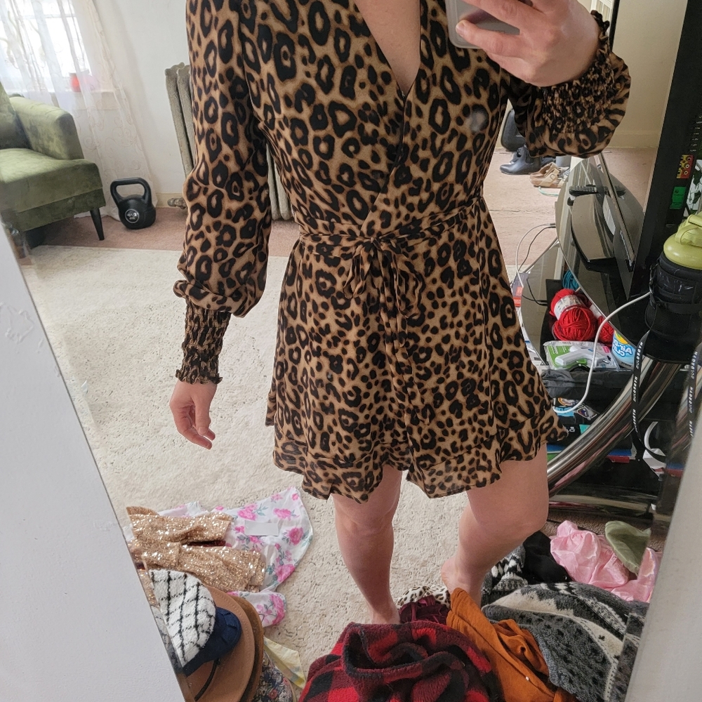 Pink Lily Leopard Dress!